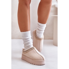 Botas de nieve para mujer con plataforma y forro de pelo, beige claro Remenia 3