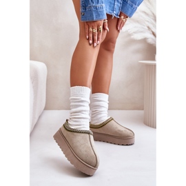 Botas de nieve con plataforma para mujer aisladas con pelo, verde, Remenia 5