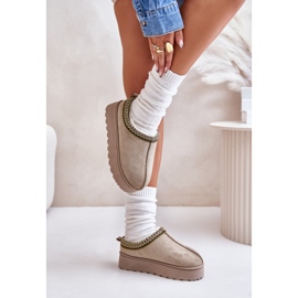 Botas de nieve con plataforma para mujer aisladas con pelo, verde, Remenia 8