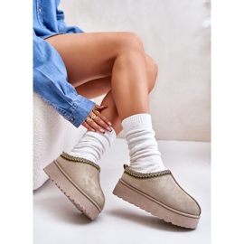 Botas de nieve con plataforma para mujer aisladas con pelo, verde, Remenia 10