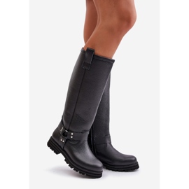 Botas Altas Mujer Piel Lewski 3615 Negro 1