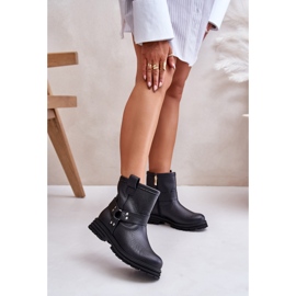 Botas Planas Mujer Piel Lewski 3610 Negro 2