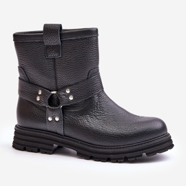Botas Planas Mujer Piel Lewski 3610 Negro 4