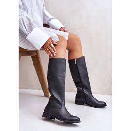 Lewski Botas Media Caña Mujer Piel Cremallera Izquierda 3616 Negro 8