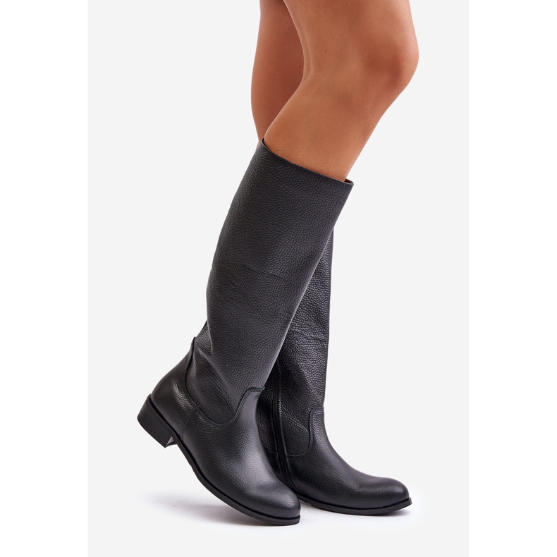 Lewski Botas Media Caña Mujer Piel Cremallera Izquierda 3616 Negro 1
