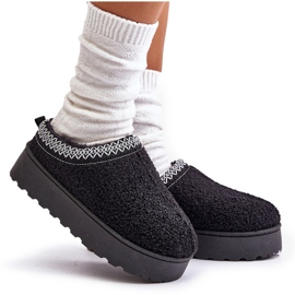 Botas De Nieve De Mujer Con Plataforma Y Bordado, Negro Tirisa 9
