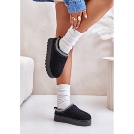Botas De Nieve De Mujer Con Plataforma Y Bordado, Negro Tirisa 5