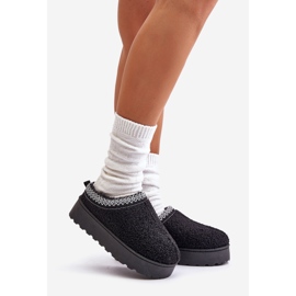 Botas De Nieve De Mujer Con Plataforma Y Bordado, Negro Tirisa 1