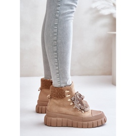 Botas Trapper Aislantes para Mujer con Plataforma, Marrón Alcyhen 7
