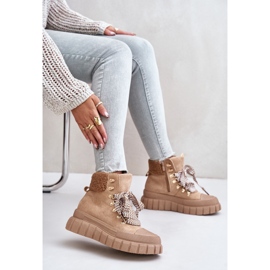 Botas Trapper Aislantes para Mujer con Plataforma, Marrón Alcyhen 8