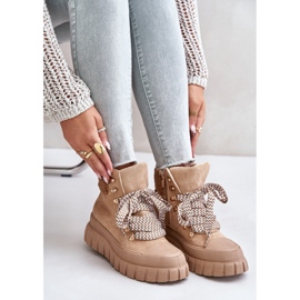 Botas Trapper Aislantes para Mujer con Plataforma, Marrón Alcyhen 10