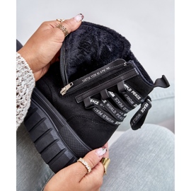 Botas De Mujer Con Plataforma Y Cordones Decorativos Negro Edidda 2