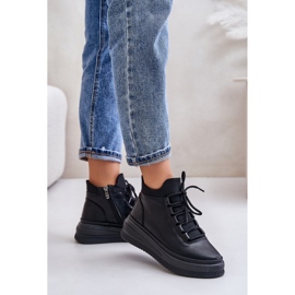 Deportivas Ligeras de Piel con Plataforma Artiker 55C1041 Negro 5