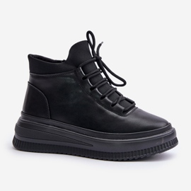 Deportivas Ligeras de Piel con Plataforma Artiker 55C1041 Negro 4