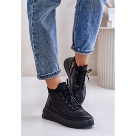 Deportivas Ligeras de Piel con Plataforma Artiker 55C1041 Negro 3