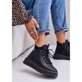Deportivas Ligeras de Piel con Plataforma Artiker 55C1041 Negro 6