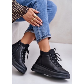 Deportivas Ligeras de Piel con Plataforma Artiker 55C1041 Negro 7
