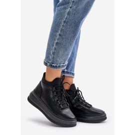 Deportivas Ligeras de Piel con Plataforma Artiker 55C1041 Negro 1