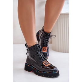 Botas Trapper Mujer Charol Con Cremallera Piel Artiker 55C0517 Negro 6