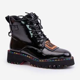 Botas Trapper Mujer Charol Con Cremallera Piel Artiker 55C0517 Negro 5