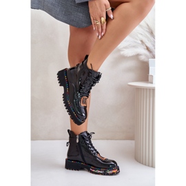 Botas Trapper Mujer Charol Con Cremallera Piel Artiker 55C0517 Negro 4