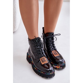 Botas Trapper Mujer Charol Con Cremallera Piel Artiker 55C0517 Negro 7