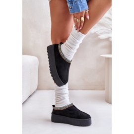 Pantuflas Mujer Plataforma Con Bordado, Negro Neroma 5