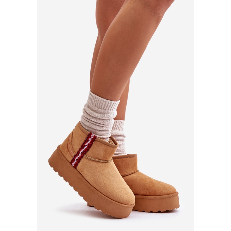 Botas de nieve con plataforma Lomessa camel con aislamiento para mujer beige 1 Botas de nieve con plataforma Lomessa camel con aislamiento para mujer beige 1