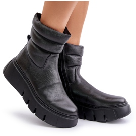 Zazoo 60512 Botas Mujer De Piel Con Cremallera, Forradas Con Fieltro, Negro 10