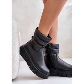 Zazoo 60512 Botas Mujer De Piel Con Cremallera, Forradas Con Fieltro, Negro 7