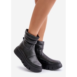 Zazoo 60512 Botas Mujer De Piel Con Cremallera, Forradas Con Fieltro, Negro 1