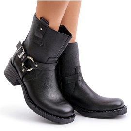 Zazoo 60480 Botas de tacón bajo de piel con aislamiento, color negro 10