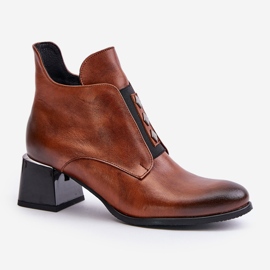 Zazoo 60504 Botines de piel, marrón cálido 5