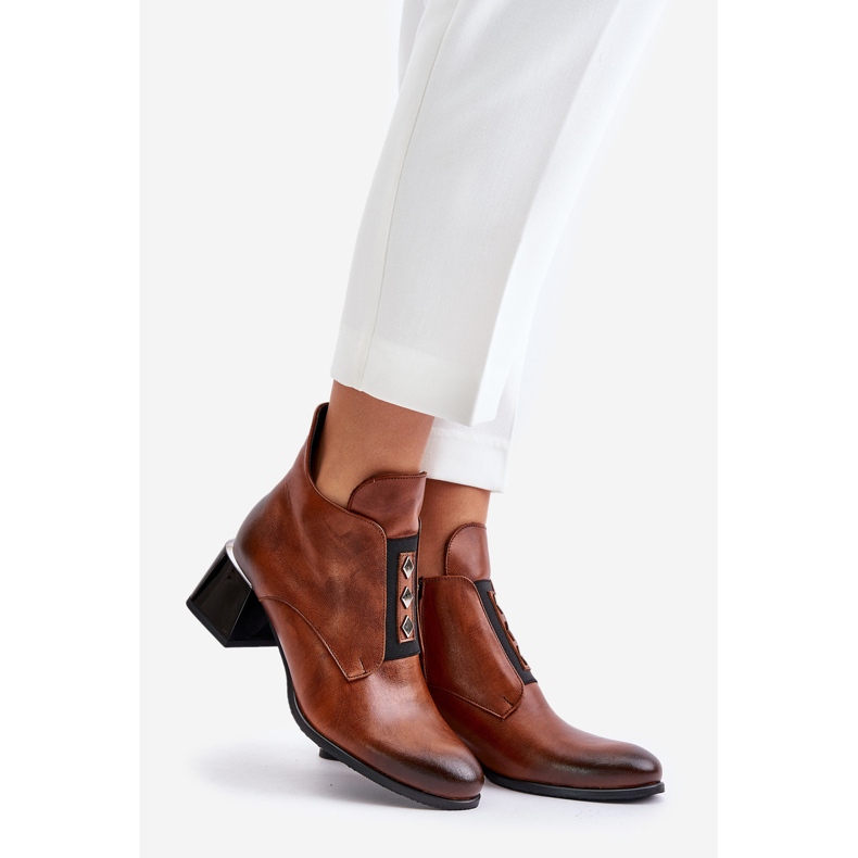 Zazoo 60504 Botines de piel, marrón cálido 1