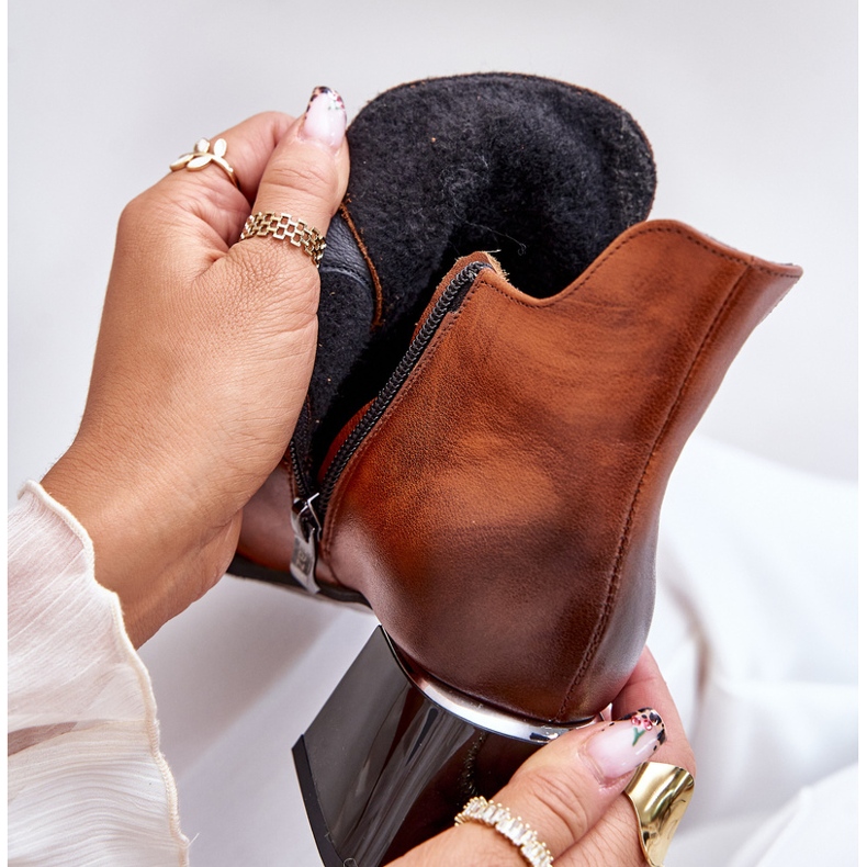 Zazoo 60504 Botines de piel, marrón cálido 2