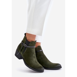 Zazoo 60478 Botas de ante con tacón alto, aislantes, cierre con cremallera, verde oscuro 1 Zazoo 60478 Botas de ante con tacón alto, aislantes, cierre con cremallera, verde oscuro 1