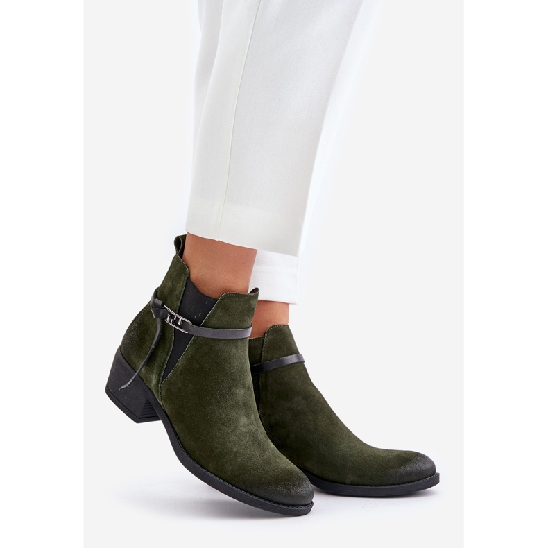 Zazoo 60478 Botas de ante con tacón alto, aislantes, cierre con cremallera, verde oscuro 1 Zazoo 60478 Botas de ante con tacón alto, aislantes, cierre con cremallera, verde oscuro 1