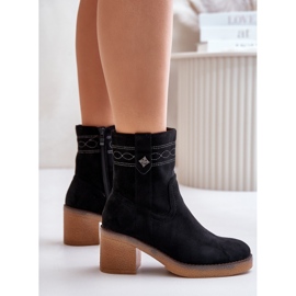 Botas cálidas de tacón alto para mujer Vailia negra negro 6
