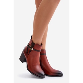 Jezzi Botas de Mujer de Tacón Alto, Aislantes, con Correa, Marrón Zinithia 1