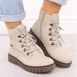 Botines de mujer impermeables beige Rieker Y3433-60 7