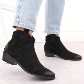 Botas cowboy con aislamiento para mujer, negras Potocki SZ12189 negro 5