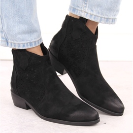 Botas cowboy con aislamiento para mujer, negras Potocki SZ12189 negro 6