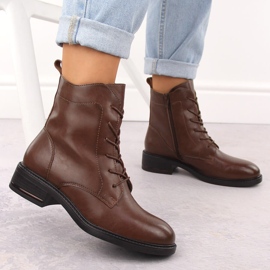 Botas de piel de mujer marrones de Sergio Leone marrón 13