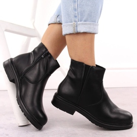 Botines de mujer de piel con aislamiento negro Sergio Leone BT345-S 12