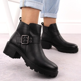 Botines aislantes de piel para mujer negro Sergio Leone BT720-S 5