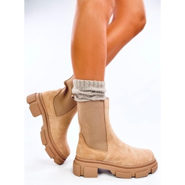 Botas Chelsea altas Magers caqui beige 4
