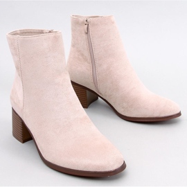 Botín tacón clásico Annie Beige 1