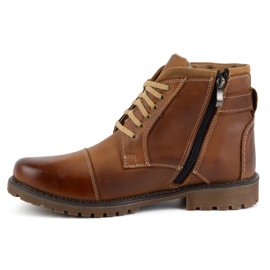 Olivier Zapatos de Invierno Hombre Botines con cordones 136GT marrón 1