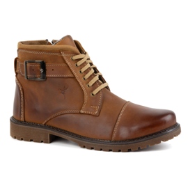 Olivier Zapatos de Invierno Hombre Botines con cordones 136GT marrón 2