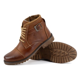 Olivier Zapatos de Invierno Hombre Botines con cordones 136GT marrón 4
